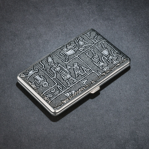 Hulgimüük nahast mustriga sigaretiümbris meestele butiik kerge 20 metallpulgaga nahast sigaretiümbris sigaretihoidja tehase otsesuitsukomplekt