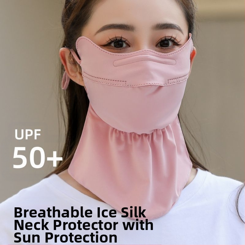 Лятна слънцезащитна маска Ice Silk, защита на врата, слънцезащита, UV защита, дишаща 3D стерео защита на очите, слънцезащитен балсам за открито