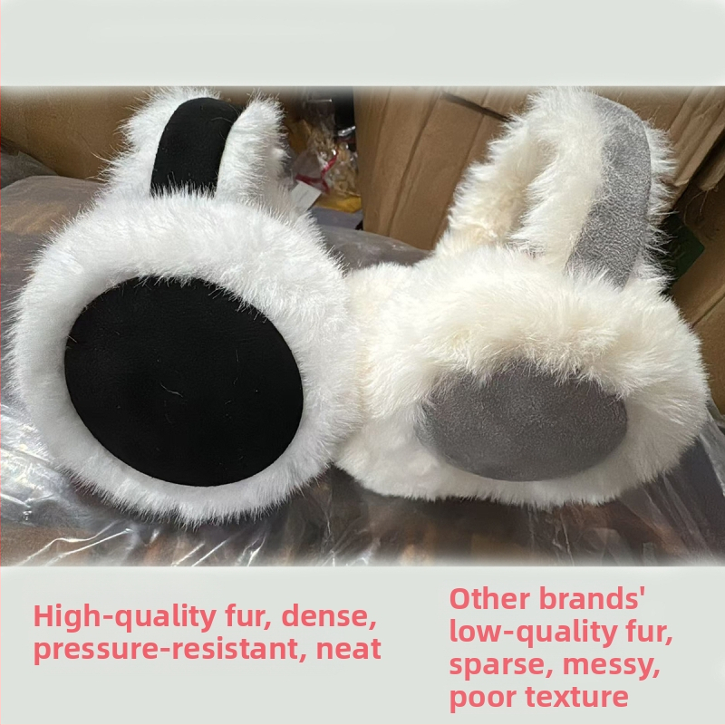 Naujos korėjietiško stiliaus ausinės rudeniui ir žiemai „Maillard“ šiltos ausinės sulankstomos, nešiojamos, šalčiui atsparios, antifrizinės, pliušinės ausinės sandėlyje