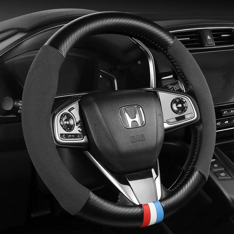 Hulgimüük auto rooliratta kate piiriülene hingav süsinikkiust sportmudel nelja aastaaja universaalne libisemisvastane mugav kulumiskindel käepideme kate