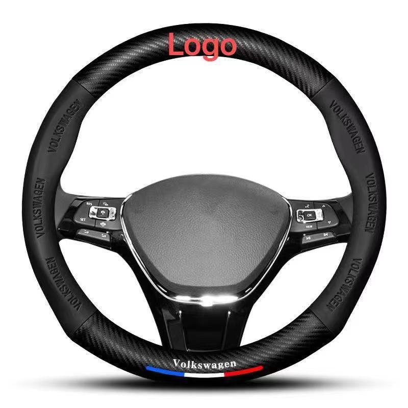 Hulgimüük auto rooliratta kate piiriülene hingav süsinikkiust sportmudel nelja aastaaja universaalne libisemisvastane mugav kulumiskindel käepideme kate