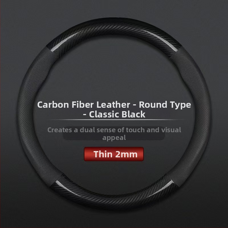 Hulgimüük auto rooliratta kate piiriülene hingav süsinikkiust sportmudel nelja aastaaja universaalne libisemisvastane mugav kulumiskindel käepideme kate