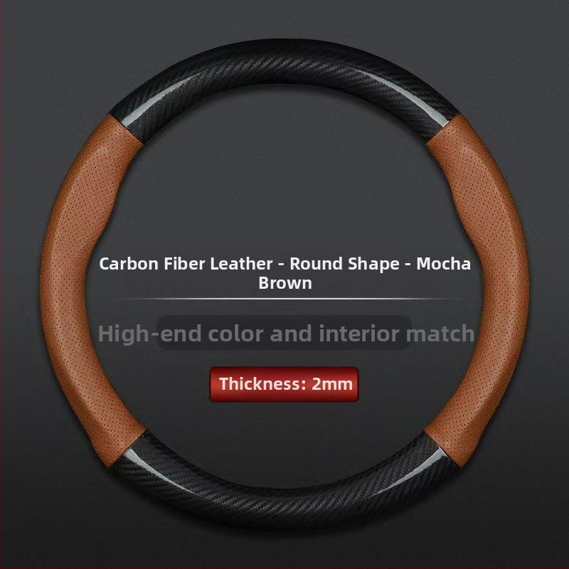 Hulgimüük auto rooliratta kate piiriülene hingav süsinikkiust sportmudel nelja aastaaja universaalne libisemisvastane mugav kulumiskindel käepideme kate