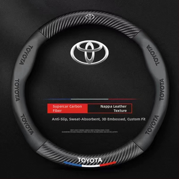 Hulgimüük auto rooliratta kate piiriülene hingav süsinikkiust sportmudel nelja aastaaja universaalne libisemisvastane mugav kulumiskindel käepideme kate