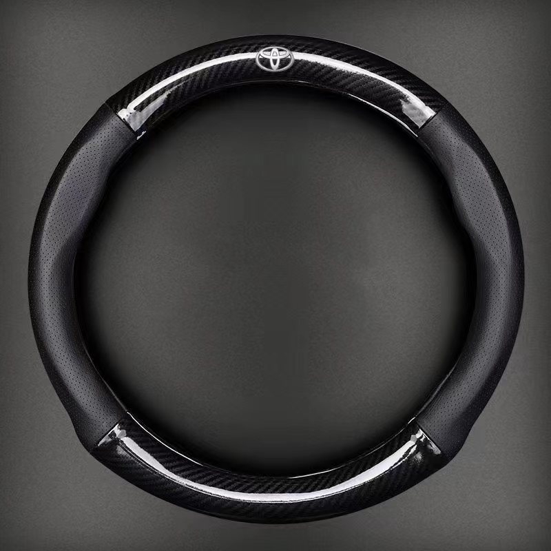 Hulgimüük auto rooliratta kate piiriülene hingav süsinikkiust sportmudel nelja aastaaja universaalne libisemisvastane mugav kulumiskindel käepideme kate