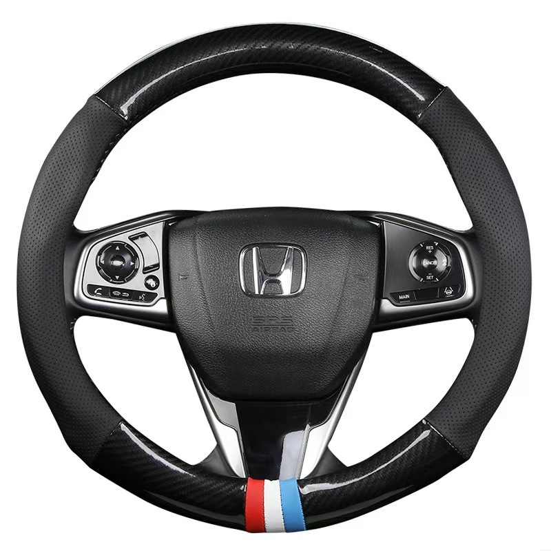 Hulgimüük auto rooliratta kate piiriülene hingav süsinikkiust sportmudel nelja aastaaja universaalne libisemisvastane mugav kulumiskindel käepideme kate