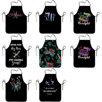 Veekindel luksuslik põll digitaaltrükiga juuksuri juuksuri põll juuksurisalongi juuksuripood määrdumiskindlad tööriided