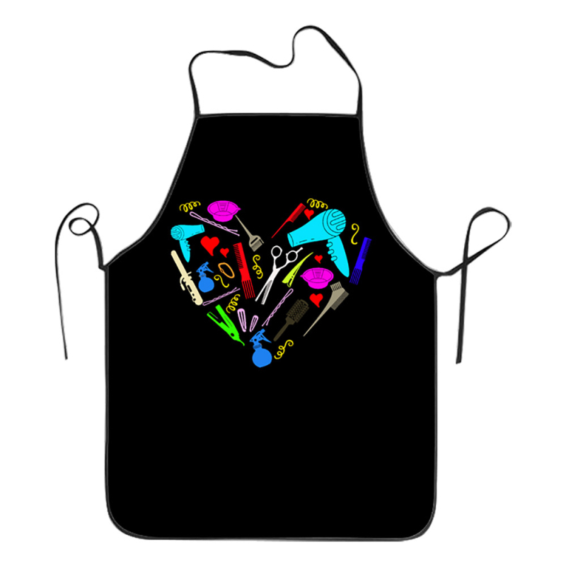 Veekindel luksuslik põll digitaaltrükiga juuksuri juuksuri põll juuksurisalongi juuksuripood määrdumiskindlad tööriided