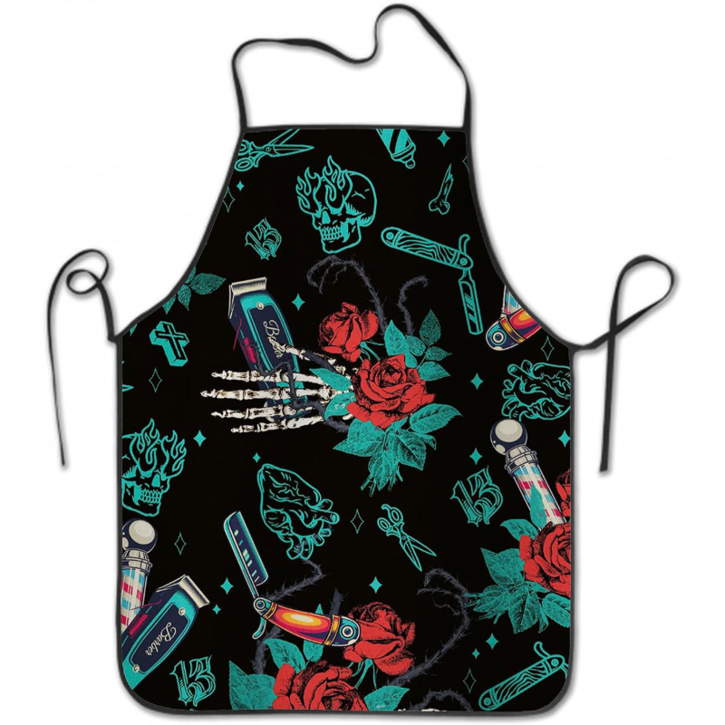 Veekindel luksuslik põll digitaaltrükiga juuksuri juuksuri põll juuksurisalongi juuksuripood määrdumiskindlad tööriided