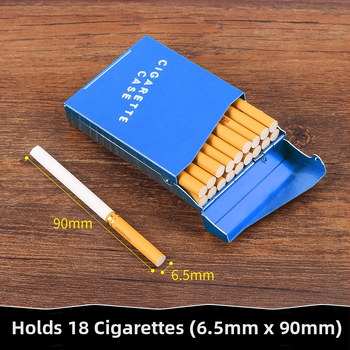 6,5 mm keskmise suurusega sigaretikarp 18 sigaretiga meestele ja naistele, loominguline metallist keskmise suurusega sigaretikarp, alumiiniumisulamist kaasaskantav suitsetamiskomplekt