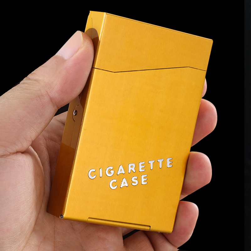 6,5 mm keskmise suurusega sigaretikarp 18 sigaretiga meestele ja naistele, loominguline metallist keskmise suurusega sigaretikarp, alumiiniumisulamist kaasaskantav suitsetamiskomplekt