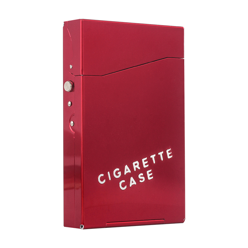 6,5 mm keskmise suurusega sigaretikarp 18 sigaretiga meestele ja naistele, loominguline metallist keskmise suurusega sigaretikarp, alumiiniumisulamist kaasaskantav suitsetamiskomplekt