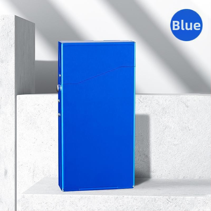 6,5 mm keskmise suurusega sigaretikarp 18 sigaretiga meestele ja naistele, loominguline metallist keskmise suurusega sigaretikarp, alumiiniumisulamist kaasaskantav suitsetamiskomplekt