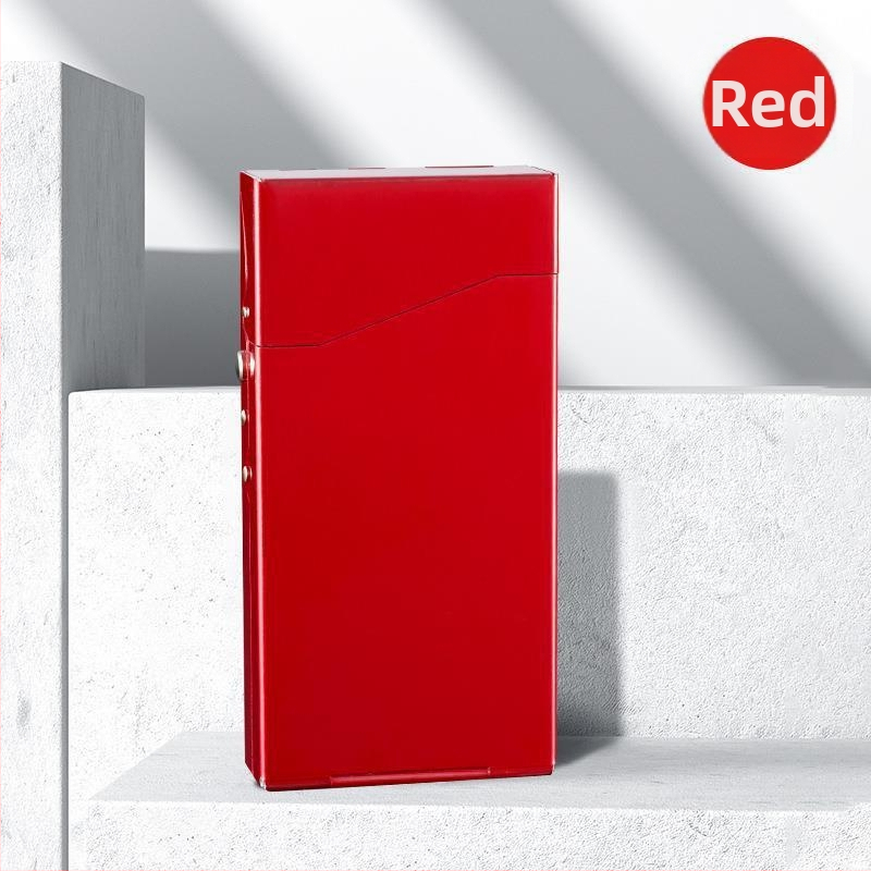 6,5 mm keskmise suurusega sigaretikarp 18 sigaretiga meestele ja naistele, loominguline metallist keskmise suurusega sigaretikarp, alumiiniumisulamist kaasaskantav suitsetamiskomplekt