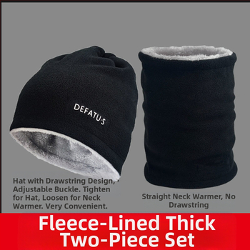 Ανδρικό Λαιμό για Χειμώνα, Ανθεκτικό στο Κρύο, Ζεστό, Αντιανεμικό, Μάσκα Ιππασίας, Σετ Λαιμού, Ενσωματωμένο Καπέλο, Πολυλειτουργικό, Διπλής Χρήσης, Επένδυση από Φλις, Γυναικείο
