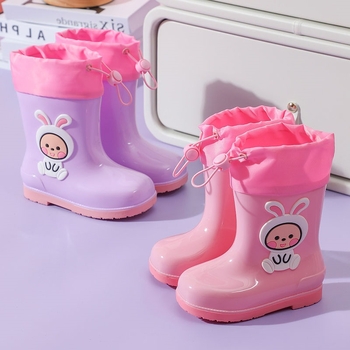 Παιδικές μπότες νερού για αγόρια και κορίτσια, παιδικά παπούτσια νερού με κινούμενα σχέδια, χαριτωμένες παιδικές μπότες νερού, αντιολισθητικά ζεστά αδιάβροχα παπούτσια φοιτητών