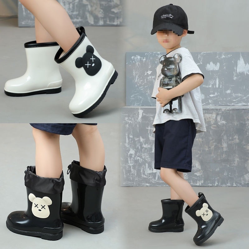 Παιδικές μπότες νερού για αγόρια και κορίτσια, παιδικά παπούτσια νερού με κινούμενα σχέδια, χαριτωμένες παιδικές μπότες νερού, αντιολισθητικά ζεστά αδιάβροχα παπούτσια φοιτητών