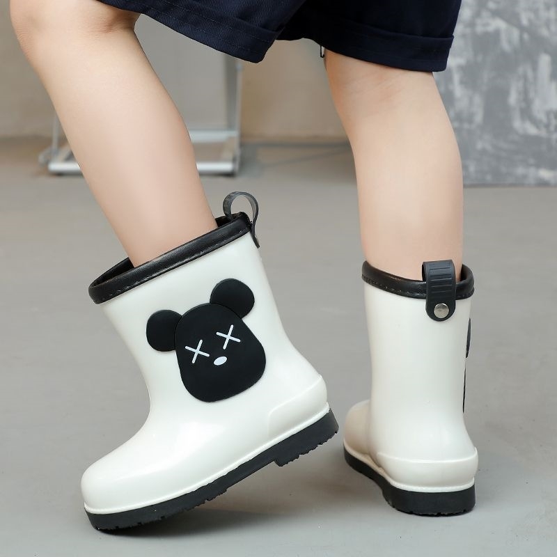 Παιδικές μπότες νερού για αγόρια και κορίτσια, παιδικά παπούτσια νερού με κινούμενα σχέδια, χαριτωμένες παιδικές μπότες νερού, αντιολισθητικά ζεστά αδιάβροχα παπούτσια φοιτητών