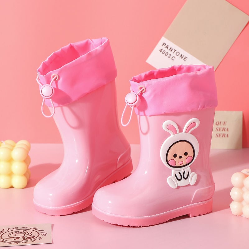 Παιδικές μπότες νερού για αγόρια και κορίτσια, παιδικά παπούτσια νερού με κινούμενα σχέδια, χαριτωμένες παιδικές μπότες νερού, αντιολισθητικά ζεστά αδιάβροχα παπούτσια φοιτητών