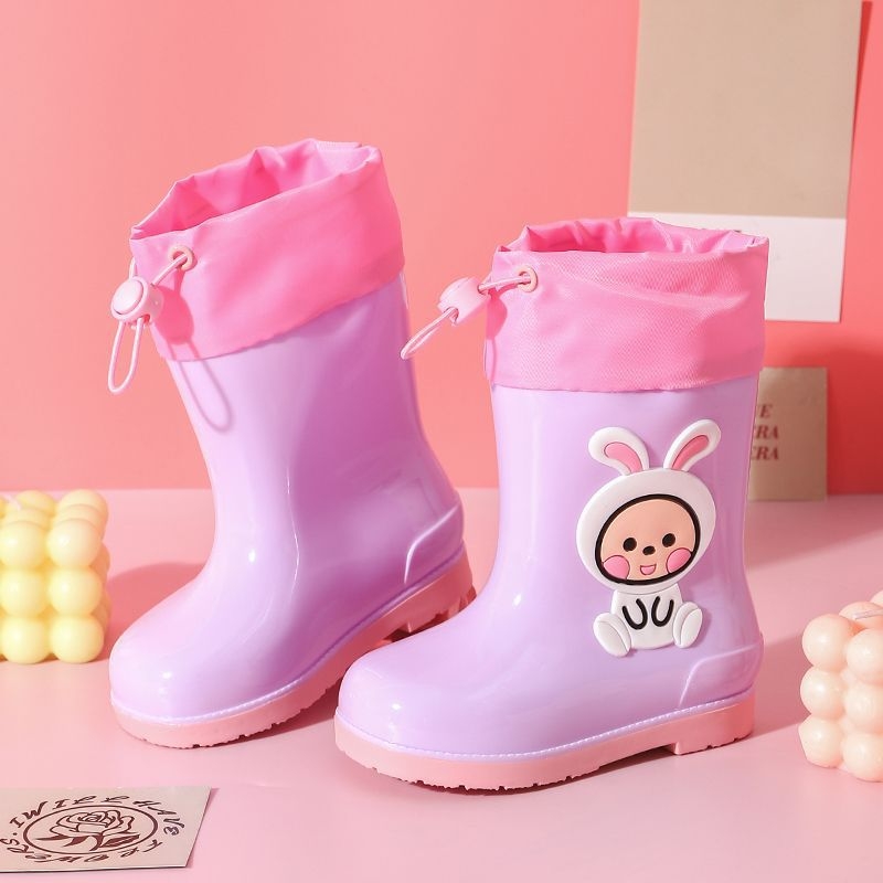 Παιδικές μπότες νερού για αγόρια και κορίτσια, παιδικά παπούτσια νερού με κινούμενα σχέδια, χαριτωμένες παιδικές μπότες νερού, αντιολισθητικά ζεστά αδιάβροχα παπούτσια φοιτητών