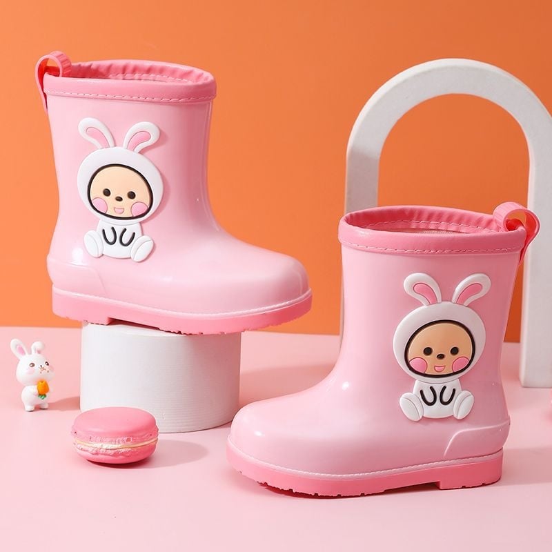Παιδικές μπότες νερού για αγόρια και κορίτσια, παιδικά παπούτσια νερού με κινούμενα σχέδια, χαριτωμένες παιδικές μπότες νερού, αντιολισθητικά ζεστά αδιάβροχα παπούτσια φοιτητών