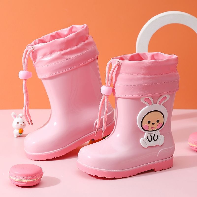 Παιδικές μπότες νερού για αγόρια και κορίτσια, παιδικά παπούτσια νερού με κινούμενα σχέδια, χαριτωμένες παιδικές μπότες νερού, αντιολισθητικά ζεστά αδιάβροχα παπούτσια φοιτητών