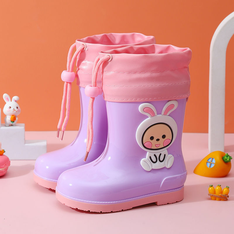 Παιδικές μπότες νερού για αγόρια και κορίτσια, παιδικά παπούτσια νερού με κινούμενα σχέδια, χαριτωμένες παιδικές μπότες νερού, αντιολισθητικά ζεστά αδιάβροχα παπούτσια φοιτητών