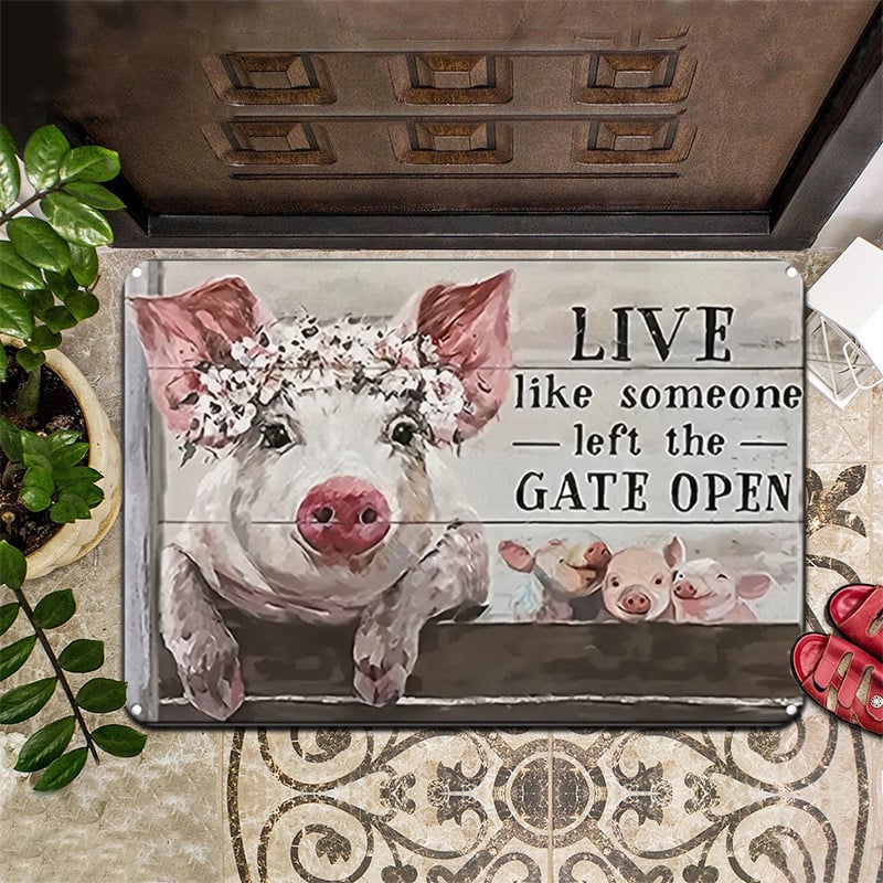 laos temu Naljakas tekst põrandamatt välistingimustes kasutamiseks Kodu sissepääsu uksematt Mustust mitteläbilaskev kulumiskindel põrandamatt sildistamine