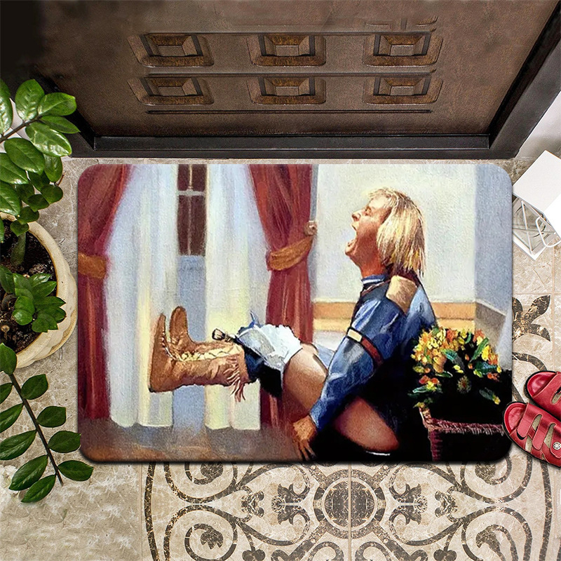 laos temu Naljakas tekst põrandamatt välistingimustes kasutamiseks Kodu sissepääsu uksematt Mustust mitteläbilaskev kulumiskindel põrandamatt sildistamine