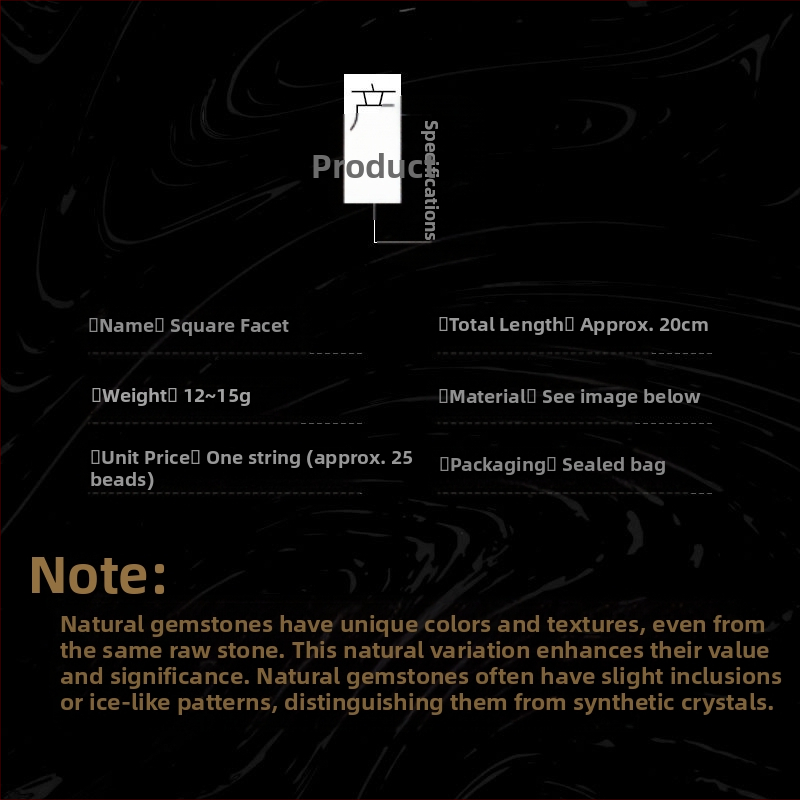 Kristall-agaat poolvääriskivist 8 mm ruudukujulised tahulised lahtised helmed isetehtud käevõru kaelakee ehete aksessuaarid materjalide hulgimüük