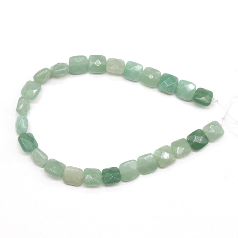 Kristall-agaat poolvääriskivist 8 mm ruudukujulised tahulised lahtised helmed isetehtud käevõru kaelakee ehete aksessuaarid materjalide hulgimüük