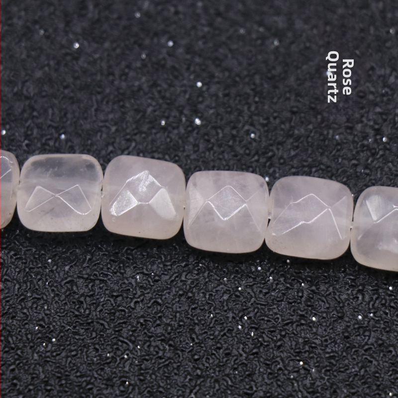 Kristall-agaat poolvääriskivist 8 mm ruudukujulised tahulised lahtised helmed isetehtud käevõru kaelakee ehete aksessuaarid materjalide hulgimüük