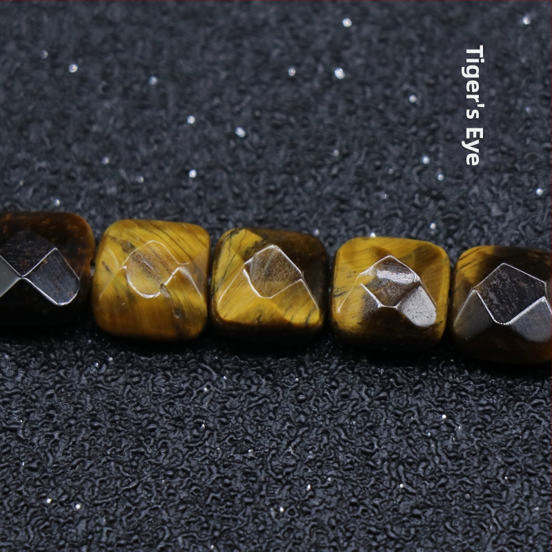 Kristall-agaat poolvääriskivist 8 mm ruudukujulised tahulised lahtised helmed isetehtud käevõru kaelakee ehete aksessuaarid materjalide hulgimüük