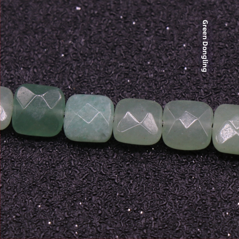 Kristall-agaat poolvääriskivist 8 mm ruudukujulised tahulised lahtised helmed isetehtud käevõru kaelakee ehete aksessuaarid materjalide hulgimüük