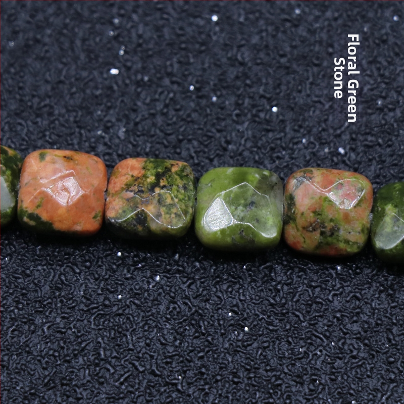 Kristall-agaat poolvääriskivist 8 mm ruudukujulised tahulised lahtised helmed isetehtud käevõru kaelakee ehete aksessuaarid materjalide hulgimüük