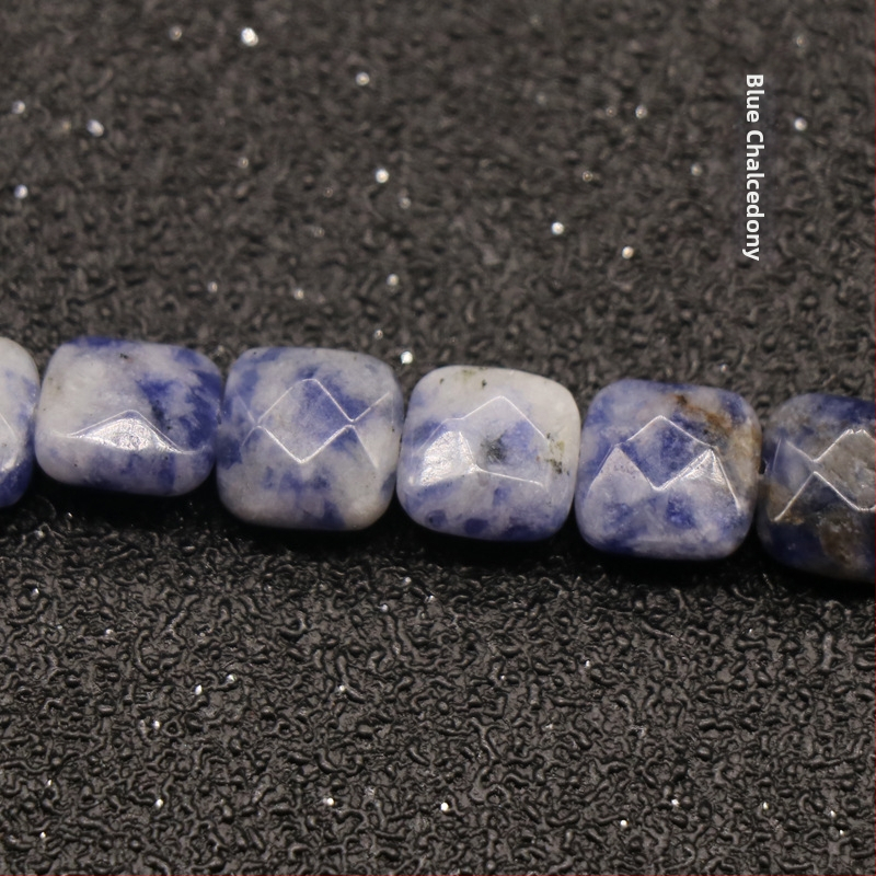 Kristall-agaat poolvääriskivist 8 mm ruudukujulised tahulised lahtised helmed isetehtud käevõru kaelakee ehete aksessuaarid materjalide hulgimüük