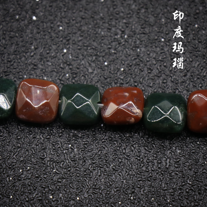 Kristall-agaat poolvääriskivist 8 mm ruudukujulised tahulised lahtised helmed isetehtud käevõru kaelakee ehete aksessuaarid materjalide hulgimüük