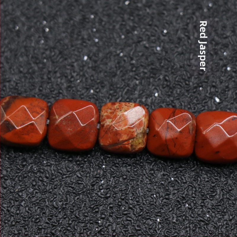 Kristall-agaat poolvääriskivist 8 mm ruudukujulised tahulised lahtised helmed isetehtud käevõru kaelakee ehete aksessuaarid materjalide hulgimüük