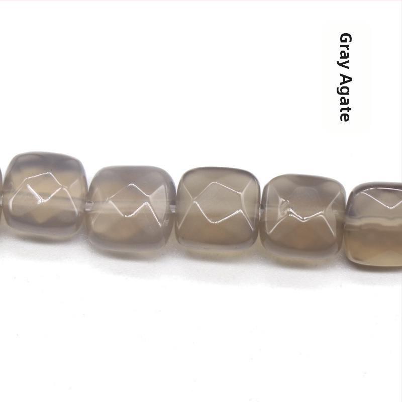 Kristall-agaat poolvääriskivist 8 mm ruudukujulised tahulised lahtised helmed isetehtud käevõru kaelakee ehete aksessuaarid materjalide hulgimüük