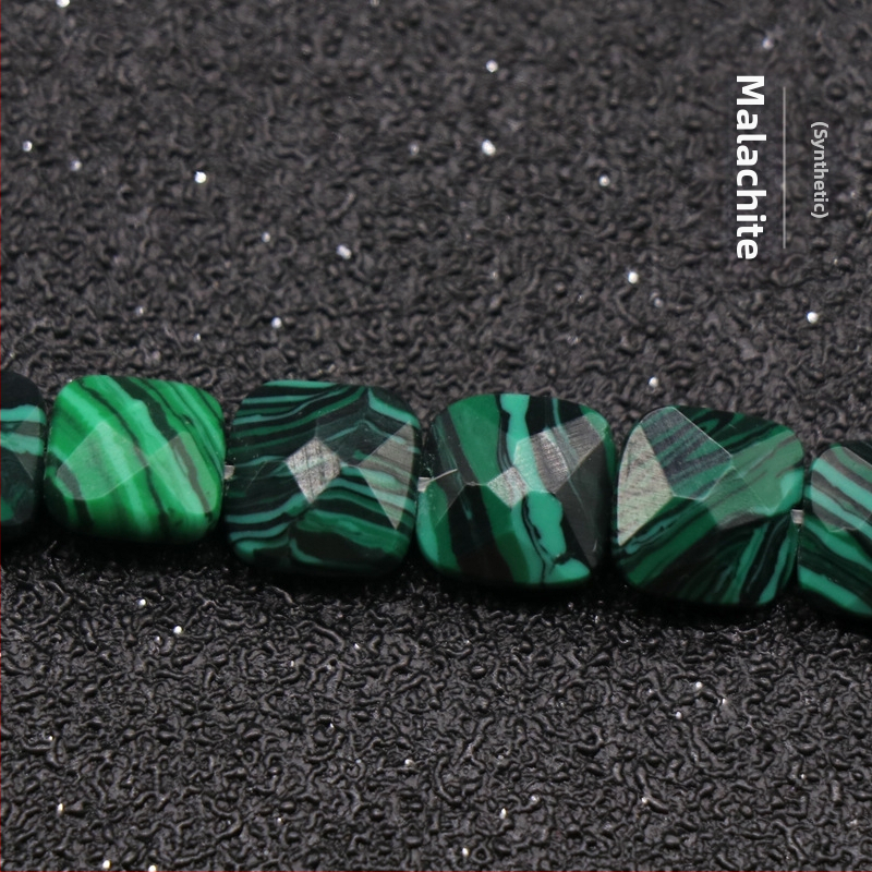 Kristall-agaat poolvääriskivist 8 mm ruudukujulised tahulised lahtised helmed isetehtud käevõru kaelakee ehete aksessuaarid materjalide hulgimüük