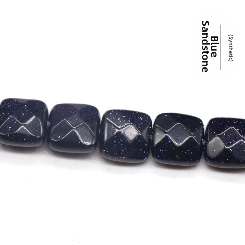 Kristall-agaat poolvääriskivist 8 mm ruudukujulised tahulised lahtised helmed isetehtud käevõru kaelakee ehete aksessuaarid materjalide hulgimüük