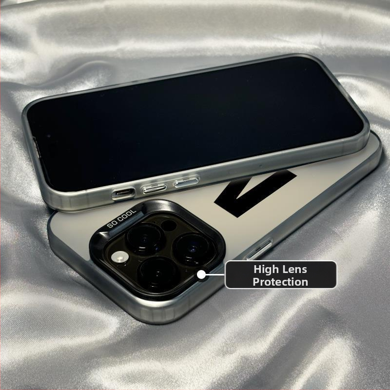 Vhodné pre Apple 15 Promax puzdro na mobilný telefón nový iPhone 14 moderná značka jednoduché puzdro s písmenom šťastia 13 elegantný 12