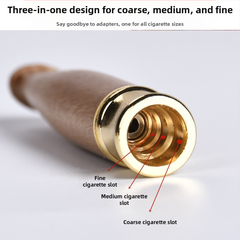 Jinsinan masīvkoka cigarešu filtrs cigarešu turētāja filtrs rupjš, vidējs un smalks trīskāršas lietošanas cirkulācijas tipa mazgājams