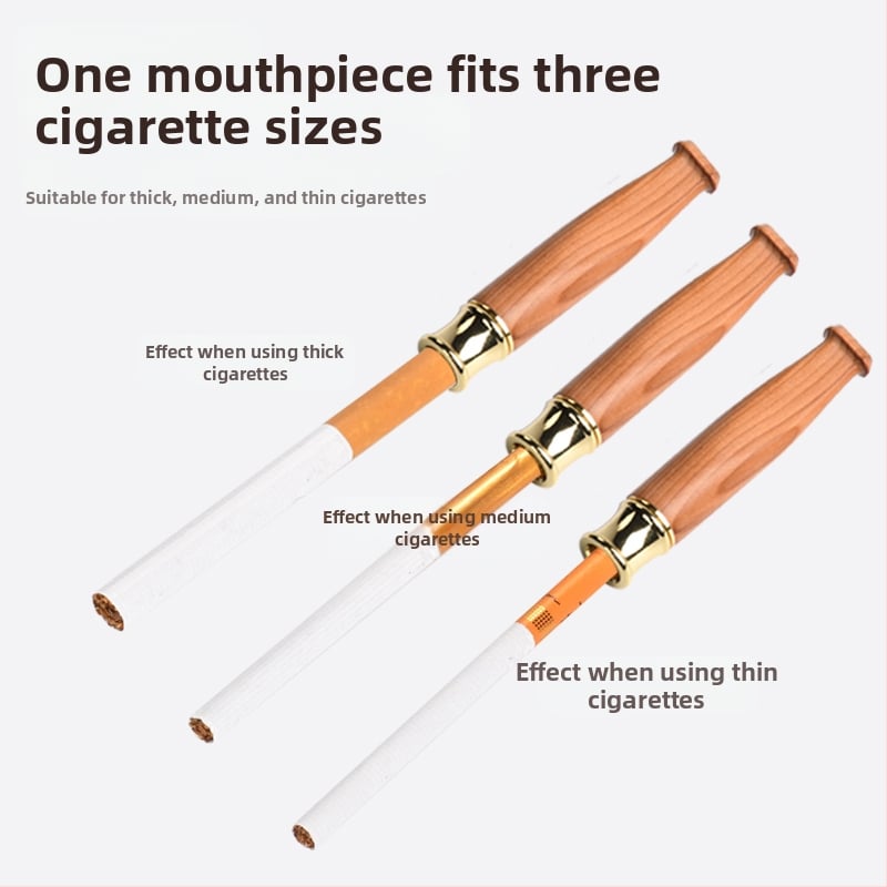 Jinsinan masīvkoka cigarešu filtrs cigarešu turētāja filtrs rupjš, vidējs un smalks trīskāršas lietošanas cirkulācijas tipa mazgājams