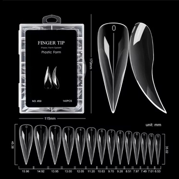 Piiriülene küünekunsti kristallvorm kristallpikendus paberivaba kiire fototeraapia küünepikendus 120 maduvorm