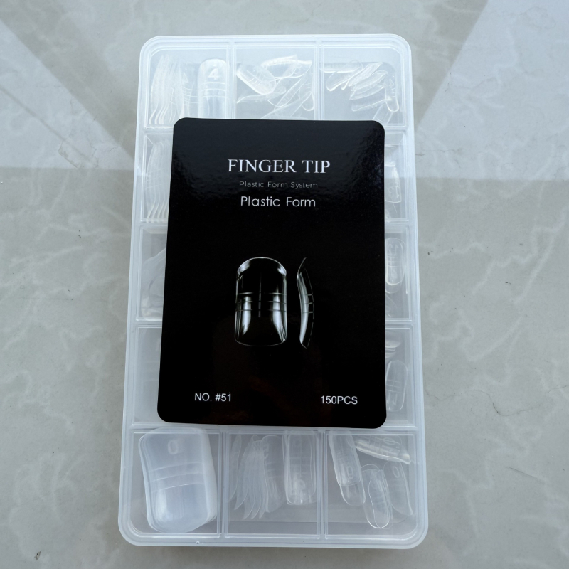 Piiriülene küünekunsti kristallvorm kristallpikendus paberivaba kiire fototeraapia küünepikendus 120 maduvorm