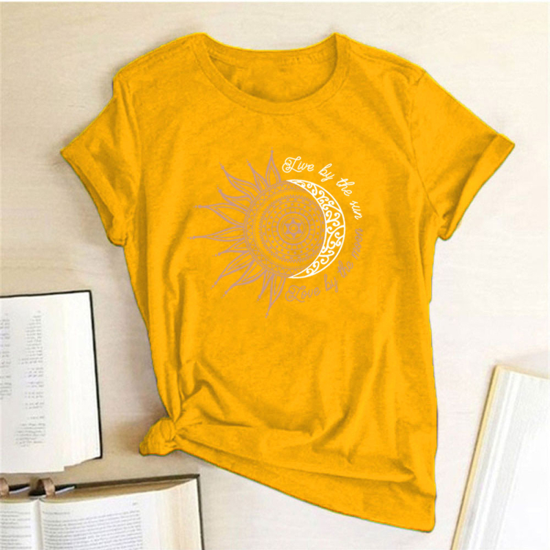 Amazon eBay wish AliExpress független állomás Sun vidám mintás rövid ujjú póló