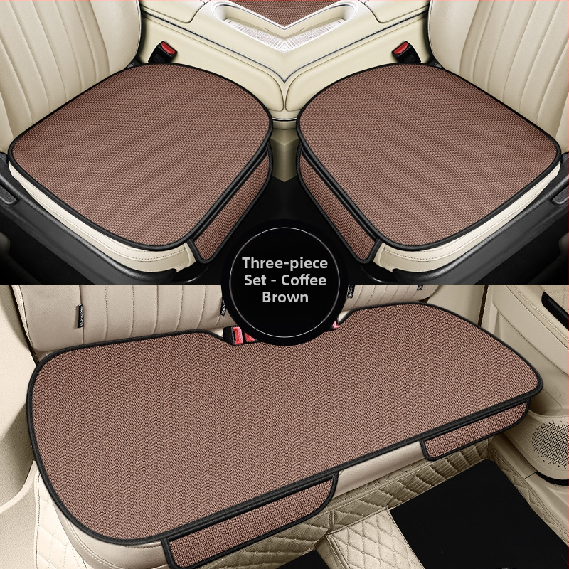 Autopadi suvine jääsiidist hingav padi nelja aastaaja universaalne kangast kolmeosaline autoistmepadi ilma seljatoeta jahe padi