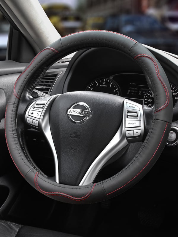 Nahkkattega rooliratas sobib Nissanile Nissan Xuanyi Qijun taevane päikesepaiste Tiida Bluebird käepidemekate igal aastaajal