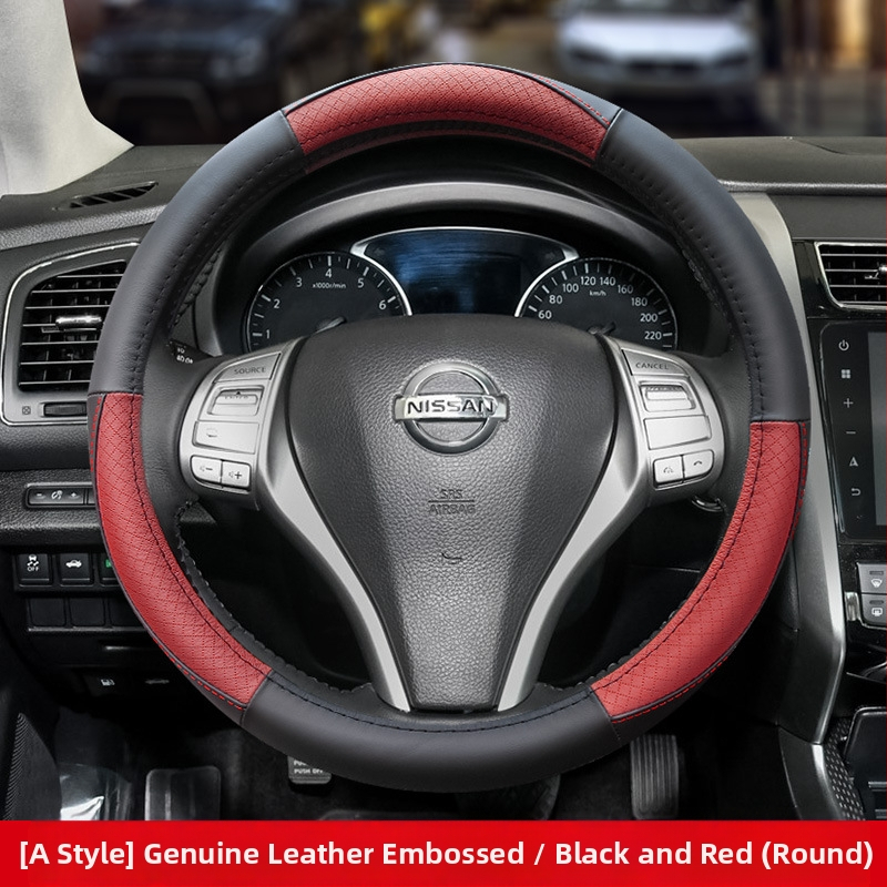 Nahkkattega rooliratas sobib Nissanile Nissan Xuanyi Qijun taevane päikesepaiste Tiida Bluebird käepidemekate igal aastaajal